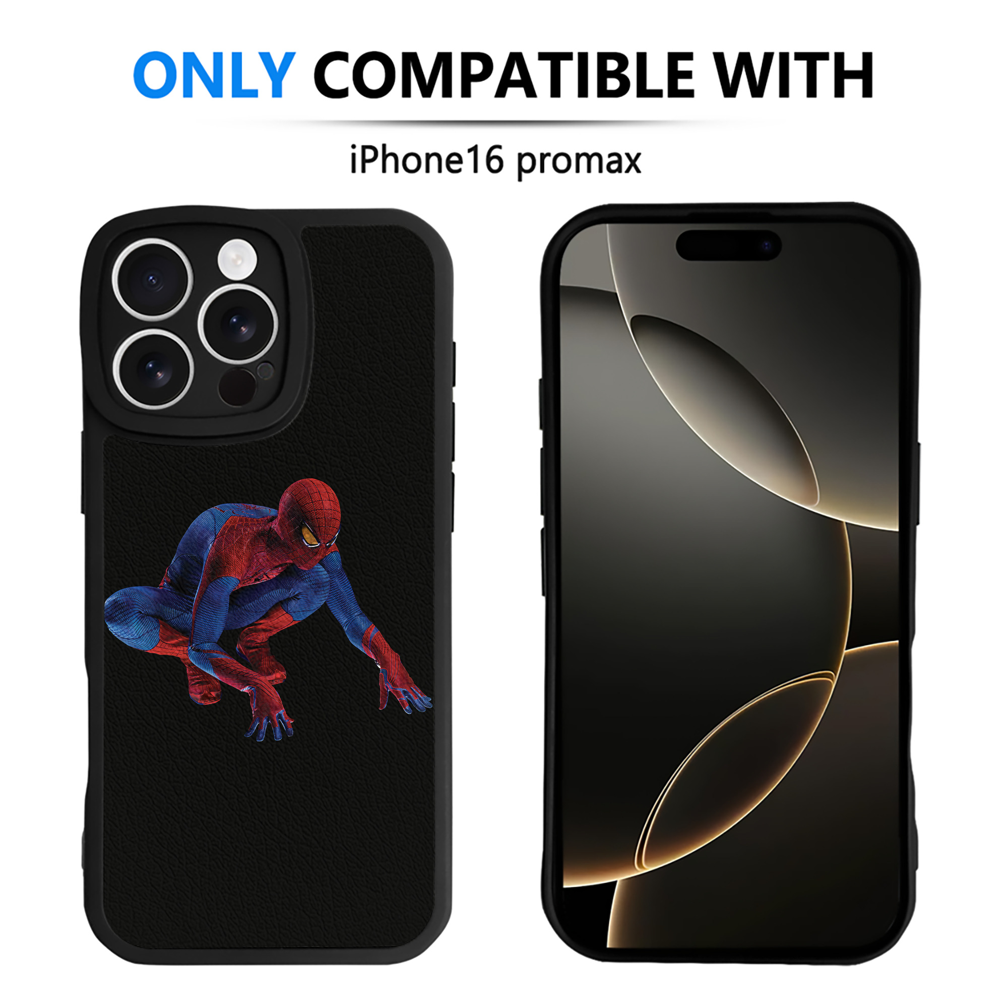 Spider Man スパイダーマン 【iPhone 16シリーズ対応】シリコンスマホケース（レザー調） 材質：シリコン